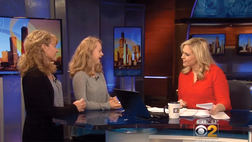 Jane Winans of Gemiini and her daughter, Lydia, on CBS Chicago | October 2016