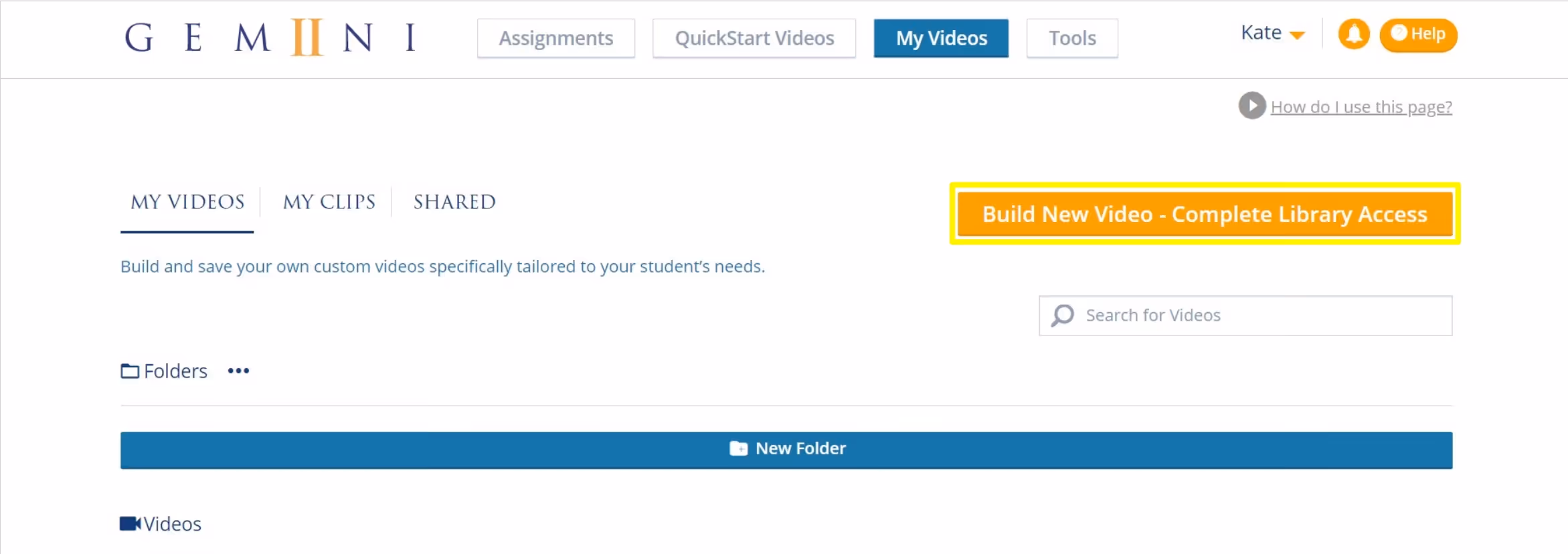 my videos screenshot