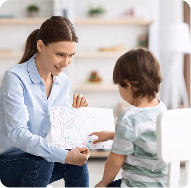 Therapist with child