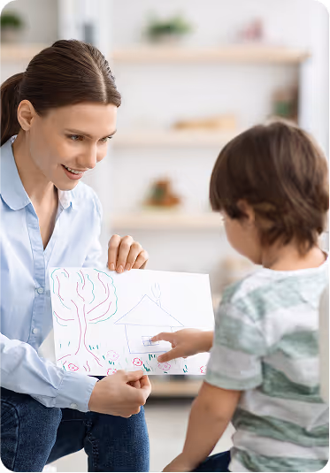 Therapist with child