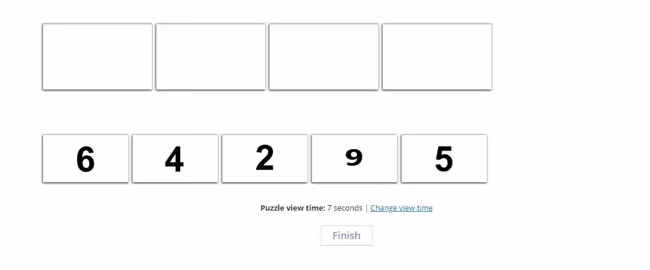 Working memory screenshot